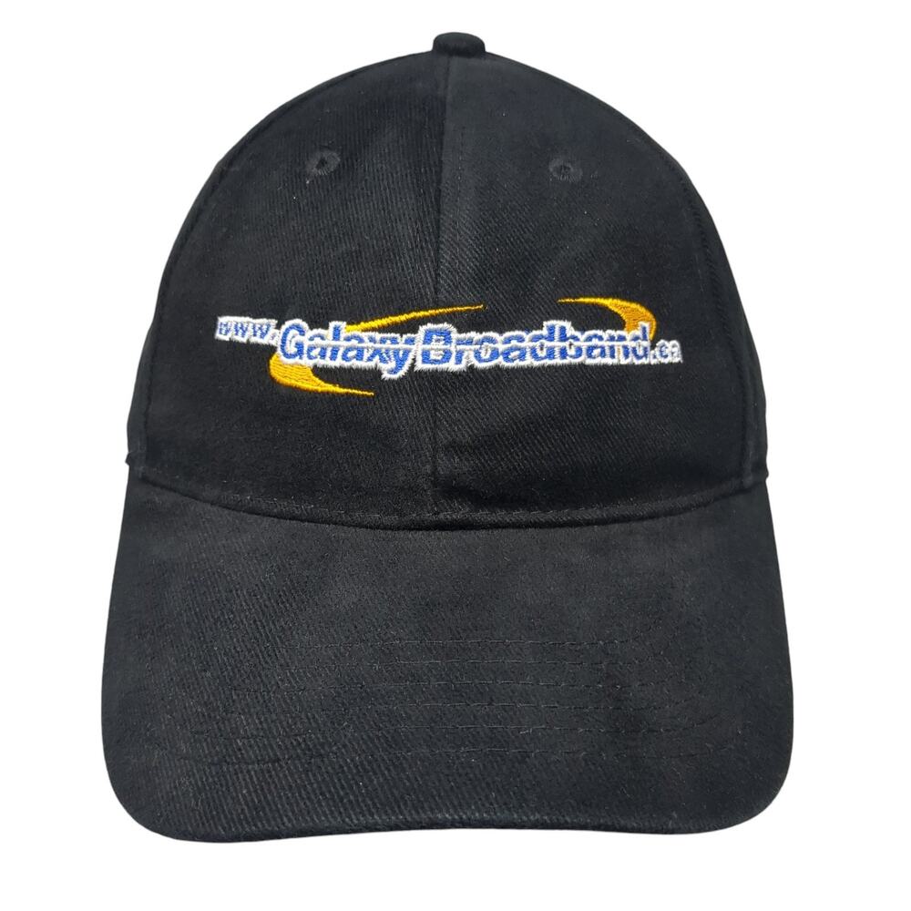 Galaxy Broadband Slideback Baseball Cap Black One Size Adjustable North End